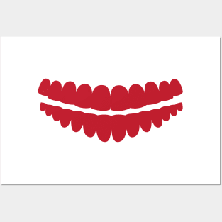 scary teeth face mask Posters and Art